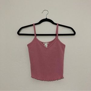 NWOT Tilly’s Bozzolo pink cropped tank top